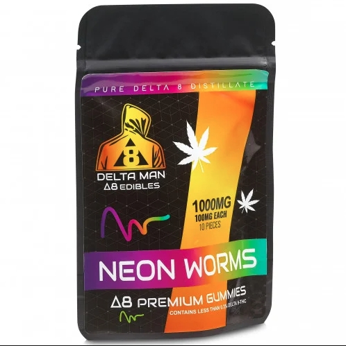 Neon Worms 1000mg Delta 8 Gummies by DELTA MAN