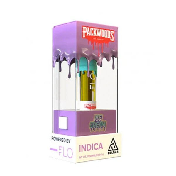 Indica - Ice Cream - FLO DELTA 8 Cartridge by Packwoods