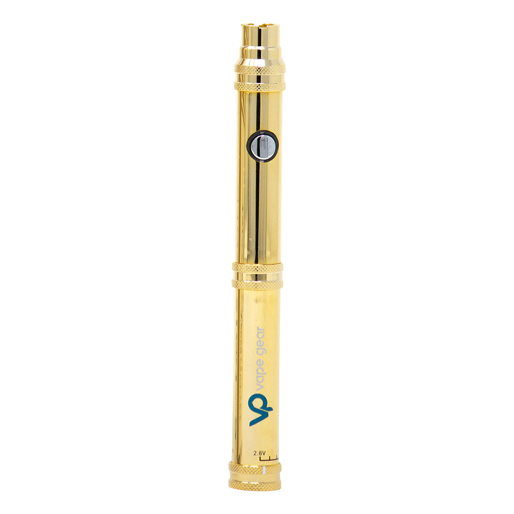 Twist Bold Gold Adjustable Voltage 510 Cartridge Battery by Vape Gear Twist Bold Gold Adjustable Voltage 510 Cartridge Battery by Vape Gear